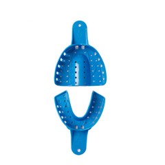 12Pc Easyinsmile Dental S/M/L/XL Perforated Plastic Impression Trays Upper/Lower