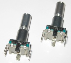 2 X Alps Rotary Encoder w/ Momentary Switch – 30 Detent / 360 Degrees – PC Board