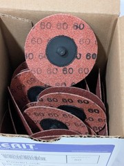 Merit Quick-Change Disc: Type R, 3″ Dia, 60 Grit, AO, Coated Qty 50 69957399721