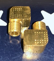 2 X Merit 1/8” Male/Female NPT BRASS STREET ELBOW 1/8” MNPT X 1/8” FNPT 90 Deg
