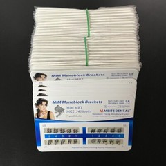 Dental Orthodontic Metal Bracket MIM Monoblock Mini MBT 022 345 Hooks Mesh Base