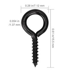 Aovchei Eye Screws, 300PCS 0.59 Inches Heavy Duty Metal Screw Hooks, Self Tap…
