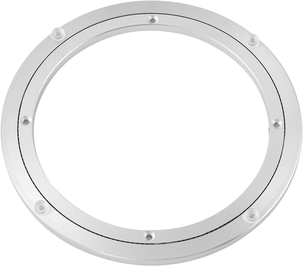 QDiShi 8 Inch Lazy Susan, Heavy Duty Swivel Turntable 8 Inch, Silvery