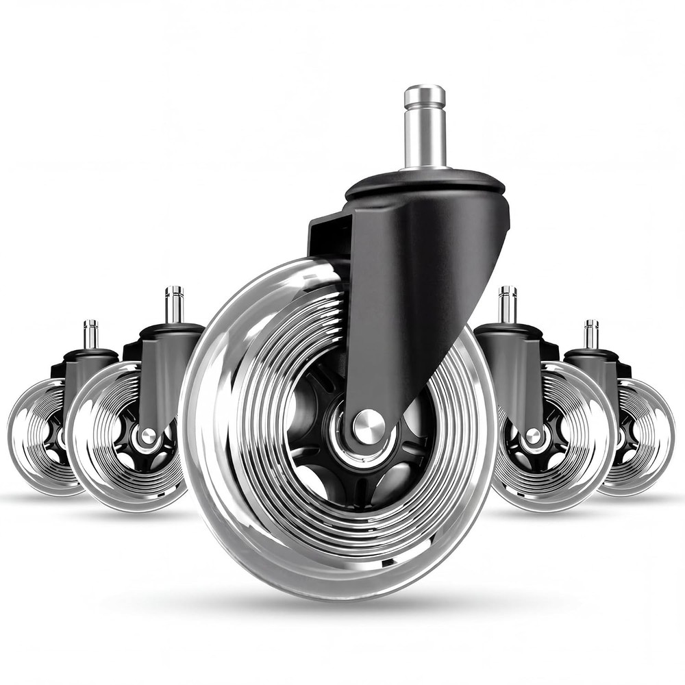 Office Chair Wheels Set of 5 – 3 Inch Roller Blade Wheels Office Chairs