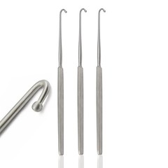3 Pcs Spay Snook Hook 8″ Ball Tip Veterinary Surgery Instruments
