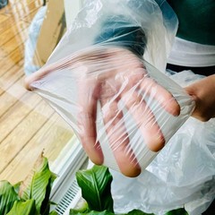 OIYEEFO Clear Plastic Sheeting Drop Cloths for Painting, 5 Pcs 9x12ft, White