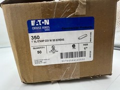 Box of 50 Eaton Crouse-Hinds 350, E121488 1″ Aluminum Conduit Body Covers