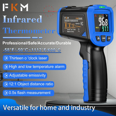 Laser Thermometer Gun -58°F~1112°F(-50°C~600°C),Non Contact Infrared Thermometer