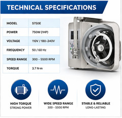 110V Servo Motor Industrial Sewing Machine Silent Energy Saving 450W-750W