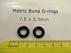 7.5mmID x 14.5mm OD x 3.5mm thick O-ring. Buna-70. Quan 2.