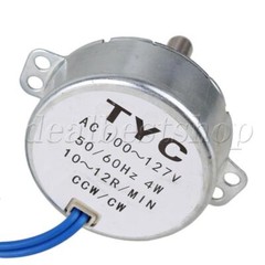 Synchronous Motor AC 110V 10-12RPM 50/60Hz 4W CCW/CW TYC-50 Torque 2kgf.cm