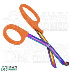 10 EMT Scissors 7.25″ Rainbow Blades with Orange Handle Utility Shears German G