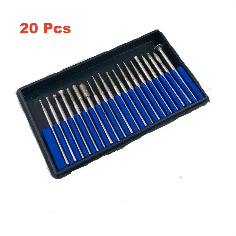 20Pcs/Kit Dental Lab Tungsten steel Carbide Burs Drill Polisher HP 2.35mm