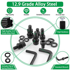 1500PCS Metric M2 M3 M4 M5 M6 Socket Head Cap Screws Nuts and Washers Assortment