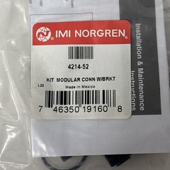 Norgren 4214-52 MODULAR CONNECTOR W/BRKT IN SEALED FACTORY BAG