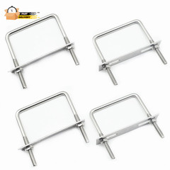 Stainless Steel Square U Bolt Clamp, Square Tube Clamps with Nut and Plate For