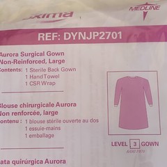 Lot of 3 MEDLINE Proxima DYNJP2701 Aurora Surgical Gowns Large Level 3 Gown