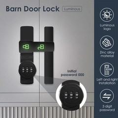 Flip Latch Lock With Combination 180° Swinging Door Lock No-drill AJ0N