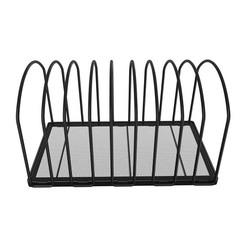 9 Section Metal File Sorter Organizer, Black