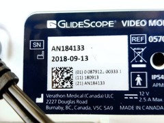 Verathon Glidescope Video Monitor 0570-0338 w Battery, Power Supply Tested