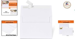 Elegant 50 Count A7 White Envelopes 5.25×7.25 for Weddings, Graduation, Photos