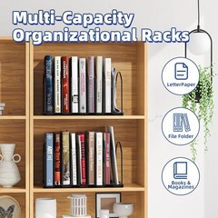 9 Section Metal File Sorter Organizer, Black