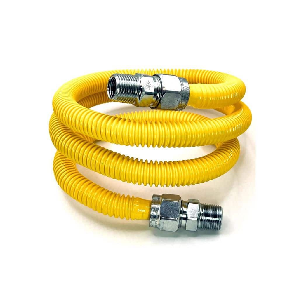 Everbilt 1/2″ MIP x 1/2″ MIP x 60″ Gas Connector (5/8 in. OD) (93,200 BTU)