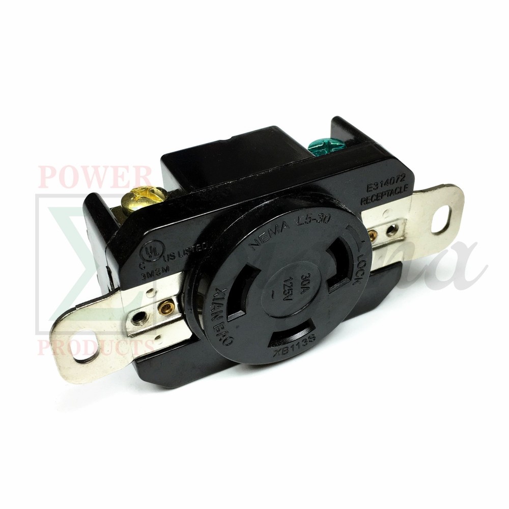 NEMA L5-30R 30A 125V Twist Lock L5-30 Female Wall Receptacle Scoket UL Listed