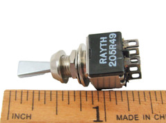 (2x) DPDT None-On-Mom (On) 5A @ 120VAC/28VDC, 2A @ 25 Flat Bat Toggle Switch