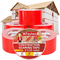 Construction Seaming Tape Red 3”X55Yds Sheathing Tape for Epoxy Resin