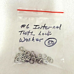 #6 INTERNAL TOOTH LOCK WASHER stainless steel, 50 pcs