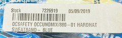 12PK UNUSED OCCUNOMIX 880 BLUE ABSORBENT SWEATBANDS FOR HARD HAT TERRY TOPPER