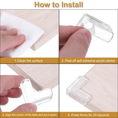 12Pcs Corner Protectors Table Corner Protectors(T-shaped Grey)