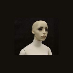 Off White Full Body Flexible Adult Female Dress Form Mannequin with Face