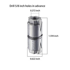 5/16-Inch Double Expansion Shield Anchors for Strong Masonry Support (100 pcs)