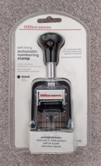 Office Depot Self Inking BLACK Automatic Numbering Stamp 841596 NEW in PKG