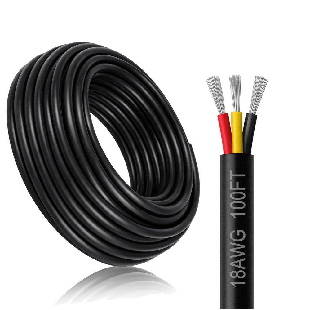 Low Voltage 18/3 Wire for LED Lamp, Automotive