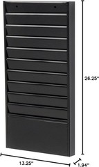 Global Industrial Steel Medical Chart Hanging Wall File Holder, 10 Pockets | …