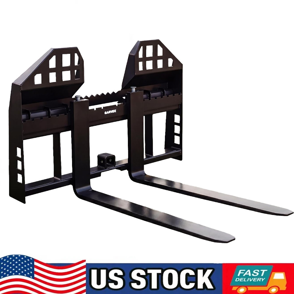 45″ 4000lb Pallet Fork Frame &48″ Blades Attachment for Skid Steer Kubota Bobcat
