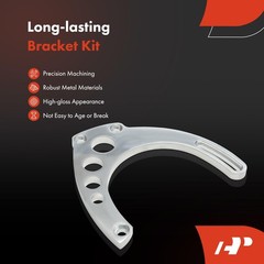 A-Premium Polished Aluminum Alternator Bracket Kit | Compatible with Chevy Bi…