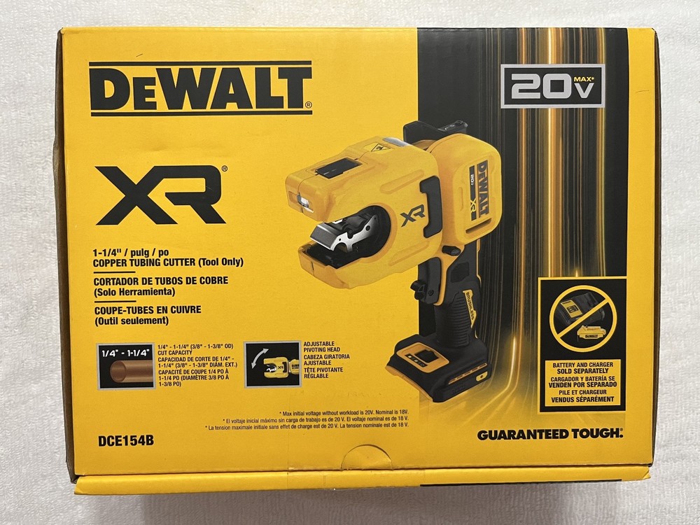 New Dewalt DCE154B 20V Max XR 1-1/4″ Cordless Copper Tubing Cutter (NIB) BT