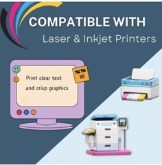 Shipping Labels with Self Adhesive, Square Corner, for Laser & Inkjet Printer