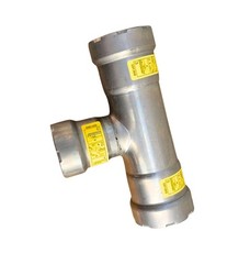 VIEGA MegaPressG 1 in. Press Carbon Steel Tee (Gas Only), 26370