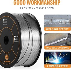 0.8mm Flux Core MIG Welding Wire (1kg Spool) for Carbon Steel, Stainless Steel