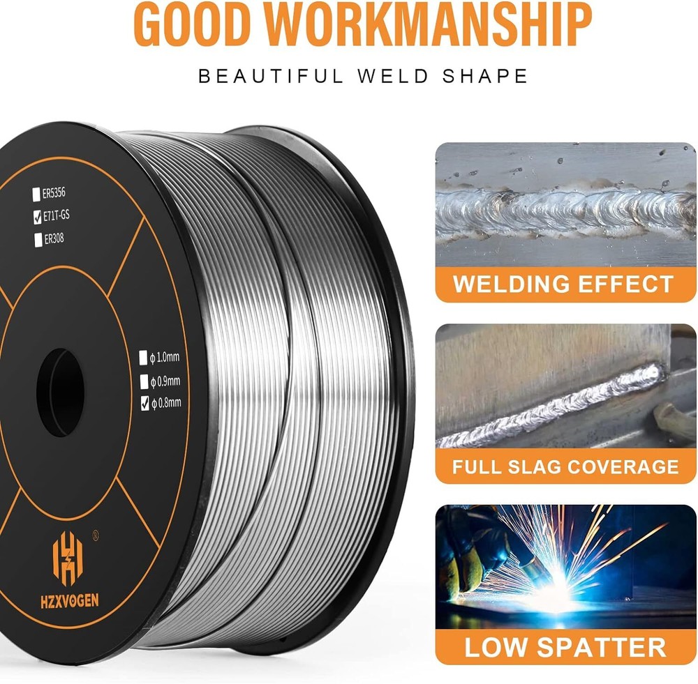 1kg 0.8mm Flux Core Welding Wire Low Spatter for MIG Welding & Steel Fabrication