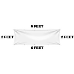 VictoryStore 2×8 Feet Blank Banner – 10oz Blank Vinyl Banner with Grommets