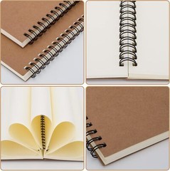 24 Pack Hard Cover A5 Spiral Journal Unruled Notebook 60 Sheets Each 5.8×8.25 In