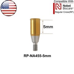 US For Nobel Active Locator Attachment Abutment NP/RP 1-5mm & Male Cap Inserts
