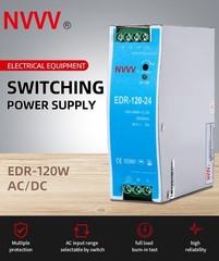 EDR-120-24 120W 24V 5A Single Output AC/DC Industrial DIN Rail Power Supply