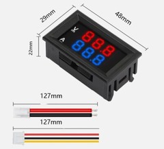 5Pcs DC 100V 10A LED Digital Voltmeter Ammeter Dual Volt Amp Meter Voltage Gauge